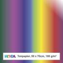 Regenbogen-Tonkarton, 48x68cm, 180g, 10 Bogen