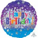 Folienballon "Happy Birthday" Bright Stars...