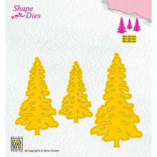 Nellies Shape Dies, 3 Pinetrees, 3 Kiefern
